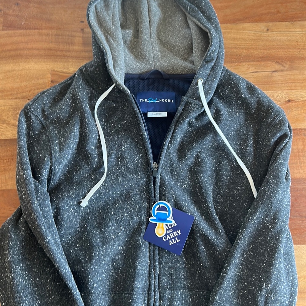 The Dad Hoodie, Charcoal Grey, Size Large